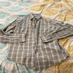 14th & Union Gray Plaid Casual Shirt